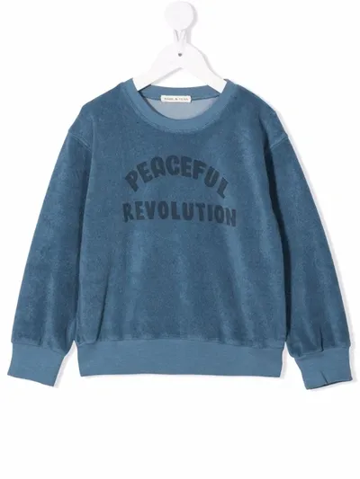 Babe And Tess Kids' Slogan-print Sweatshirt In Blue