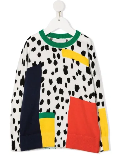 Stella Mccartney Kids' Dalmatian Spots-print Organic Cotton-blend Sweatshirt In Multicolor