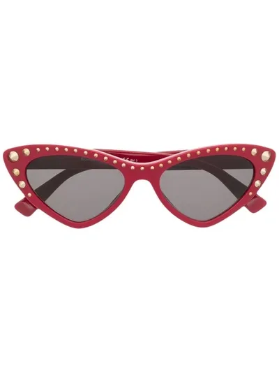 Moschino Eyewear Heart Shape-frame Studded Sunglasses