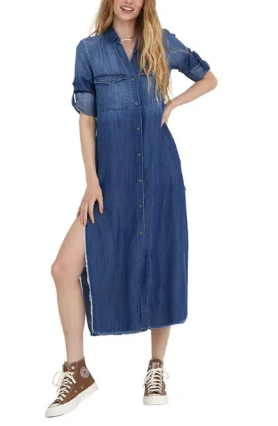 Bella Dahl Denim Shirtdress In Blue