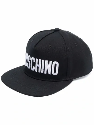 Moschino Logo-print Canvas Cap In 0555