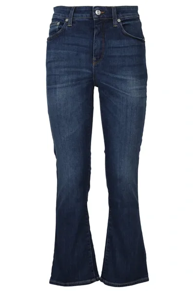 Department 5 High-waisted Cropped Jeans In Blu