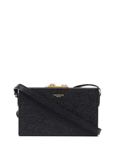 Thom Browne Front Logo Crossbody Bag In Black