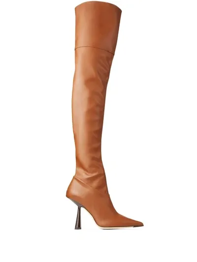 Jimmy Choo Bryson 1000 Thigh-high Boots In Brown