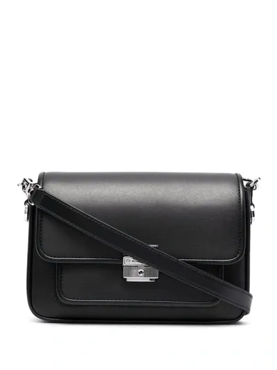 Michael Michael Kors Textured Leather Crossbody Bag In Black