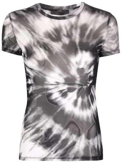 Philipp Plein Tie Dye-print Semi-sheer T-shirt In Multi