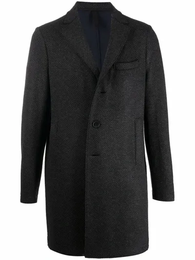 Harris Wharf London Gray Single-breasted Coat In Grey