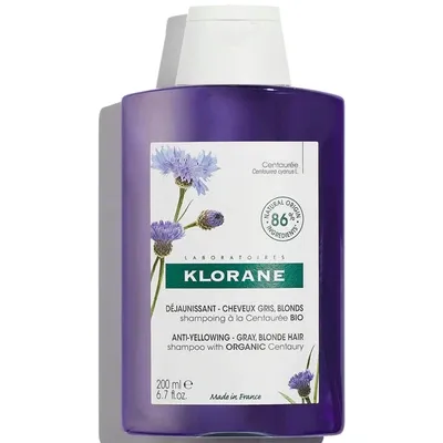 Klorane Anti-yellowing Shampoo With Organic Centaury For White And Grey Hair 200ml