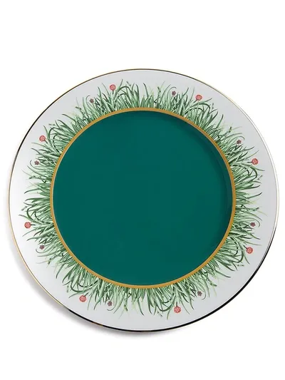 La Doublej Libellula Charger Plate In Green