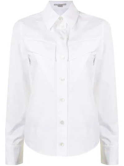 Stella Mccartney Long-sleeve Cotton Shirt In White