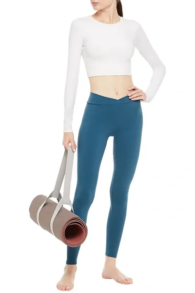 Live The Process V Stretch-supplex Leggings In Blue