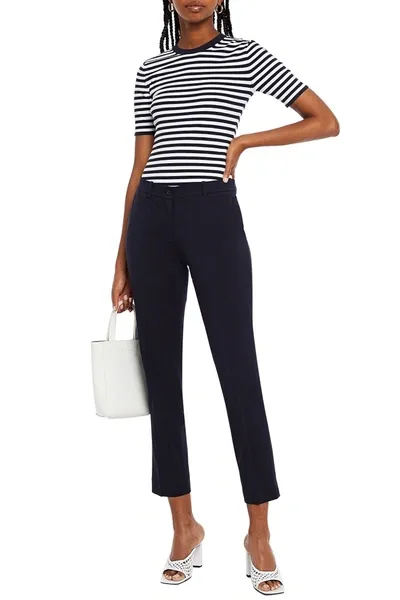 Michael Kors Samantha Wool-gabardine Slim-leg Pants In Blue