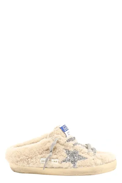 Golden Goose Mules Superstar In Shearling In White