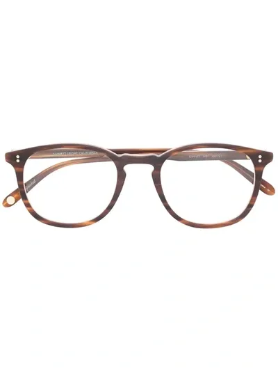 Garrett Leight Kinney Round-frame Glasses In Braun