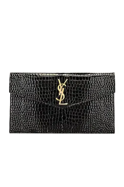 Saint Laurent Medium Uptown Pouch In Nero