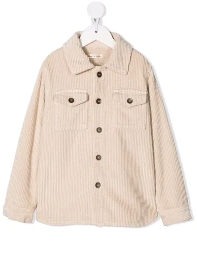 Zhoe & Tobiah Corduroy Long-sleeve Shirt In 中性色