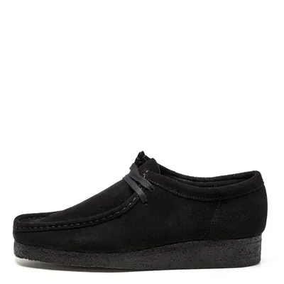 Clarks Originals Wallabee Shoes - Black Suede