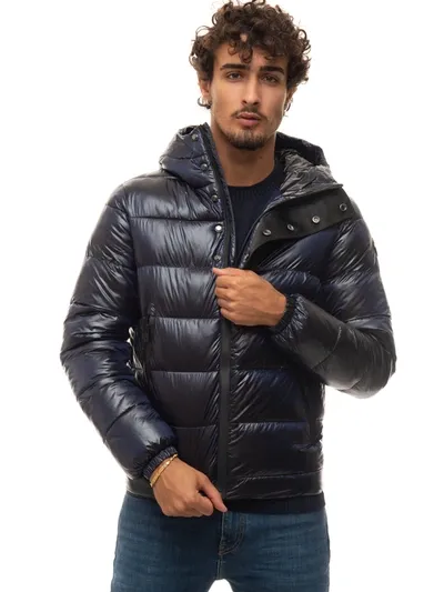 Vuarnet Iguazu Hooded Down Jacket Blu Black Polyamide Man