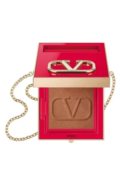 Valentino Go-clutch Refillable Compact Finishing Powder In Univ Bronz