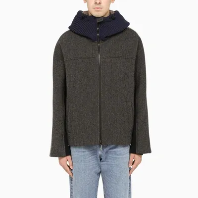 Valentino Re-sew Reversible Down Jacket In ["grey", "multicolor"]