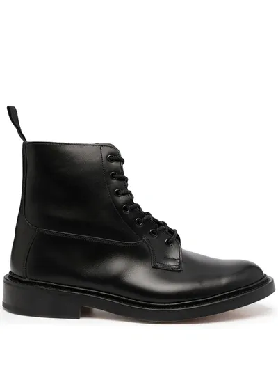 Tricker's Lace-up Leather Boots In Black