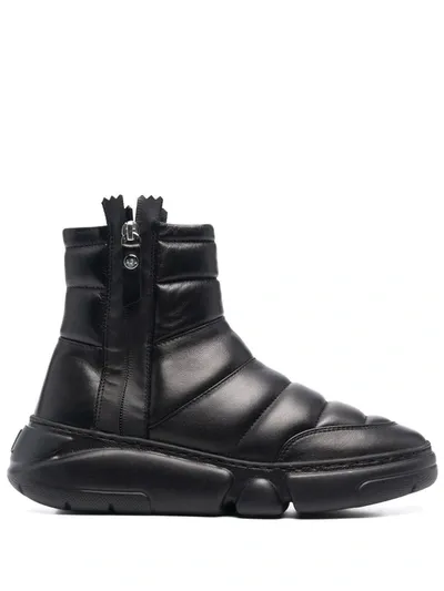 Agl Attilio Giusti Leombruni Muriel Quilted Ankle Boots In Schwarz