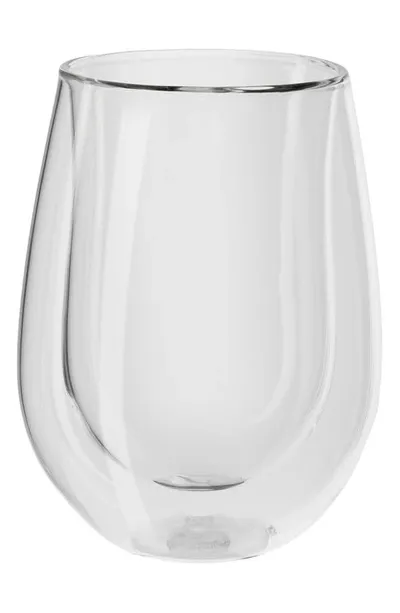 Zwilling Sorrento Set Of 2 Stemless White Wine Glasses In Silver