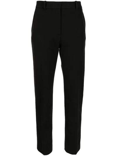 Joseph Coleman Regular-fit Mid-rise Straight Stretch-wool Trousers In Black