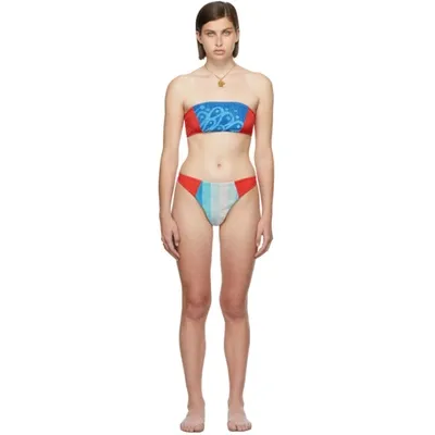 Rave Review Ssense Exclusive Multicolor June Juno Bikini In Color A Red