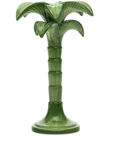 Les Ottomans Green Palm Tree Medium Candle Holder