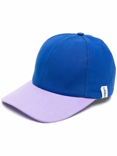 Mackintosh Tipping Panelled Raintec Baseball Cap In Blue