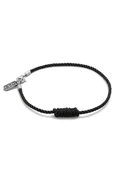 Degs & Sal Knotted Rope Bracelet In Black