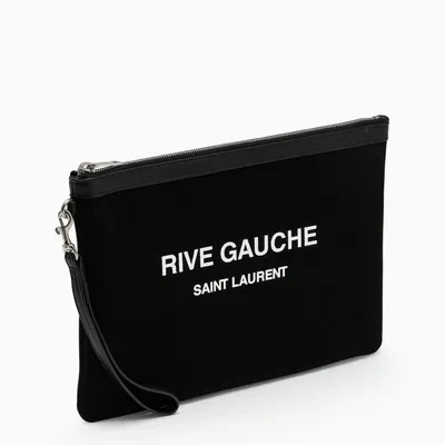 Saint Laurent Black And White Medium Pouch