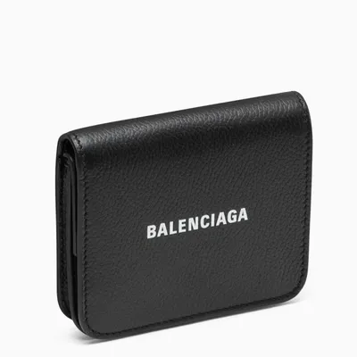 Balenciaga Black Logo-print Bi-fold Wallet