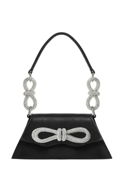 Mach & Mach Mini Samantha Leather Top Handle Bag In Black