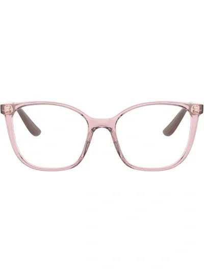 Vogue Eyewear Oversized Frame Glasses In Transparent Beige