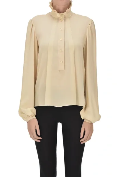 Chloé Silk Blouse In Beige