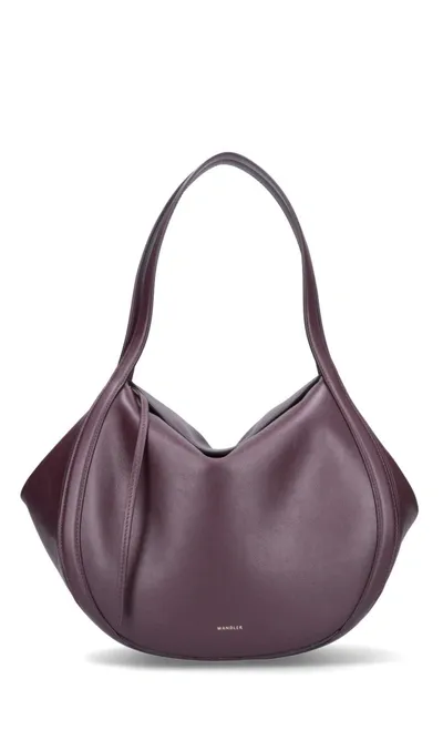 Wandler Lin Calf Leather Shoulder Bag In Purple