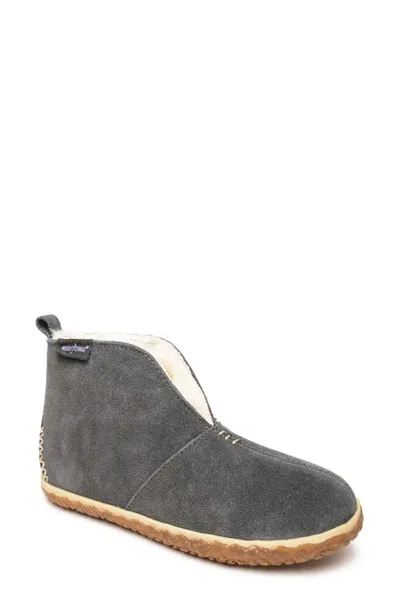 Minnetonka Tuscon Faux Fur Lined Bootie In Charcoal