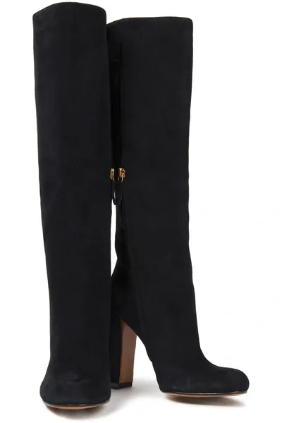 Etro Suede Knee Boots In Black