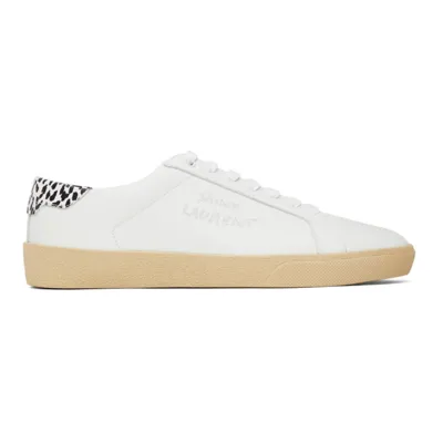 Saint Laurent Court Classic Sl/06 Signature Sneakers In White