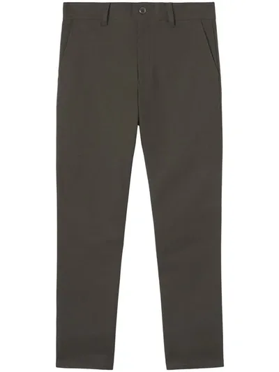 Burberry Cropped Tailored Trousers In Green