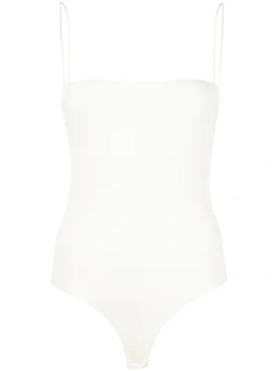 Khaite The Luza Spaghetti-strap Bodysuit In Cream