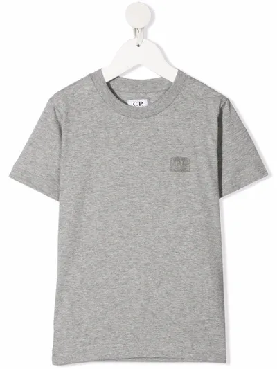 C.p. Company Kids' Logo Detail T-shirt In Grey