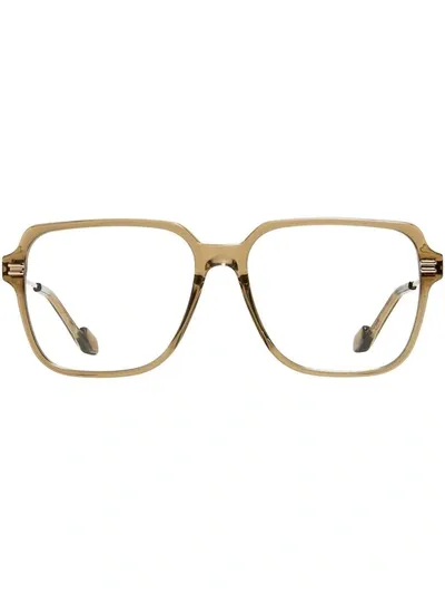 Gentle Monster Jeff Kc1 Square-frame Oversized Glasses In Nude