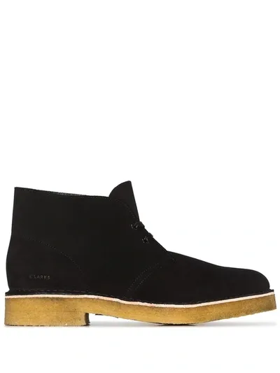 Clarks Originals Black 221 Suede Desert Boots