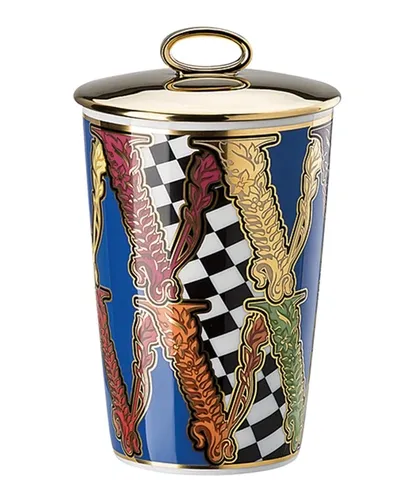 Versace Virtus Scented Votive Candle With Lid In Pattern