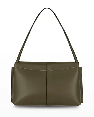 Wandler Carly Mini Leather Shoulder Bag In 2682 Pine