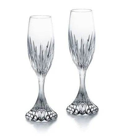 Baccarat Set Of 2 Massena Flutes In Multi