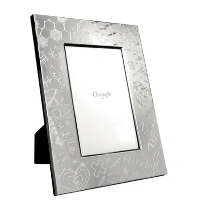 Christofle Graffiti Silver Plated Photo Frame